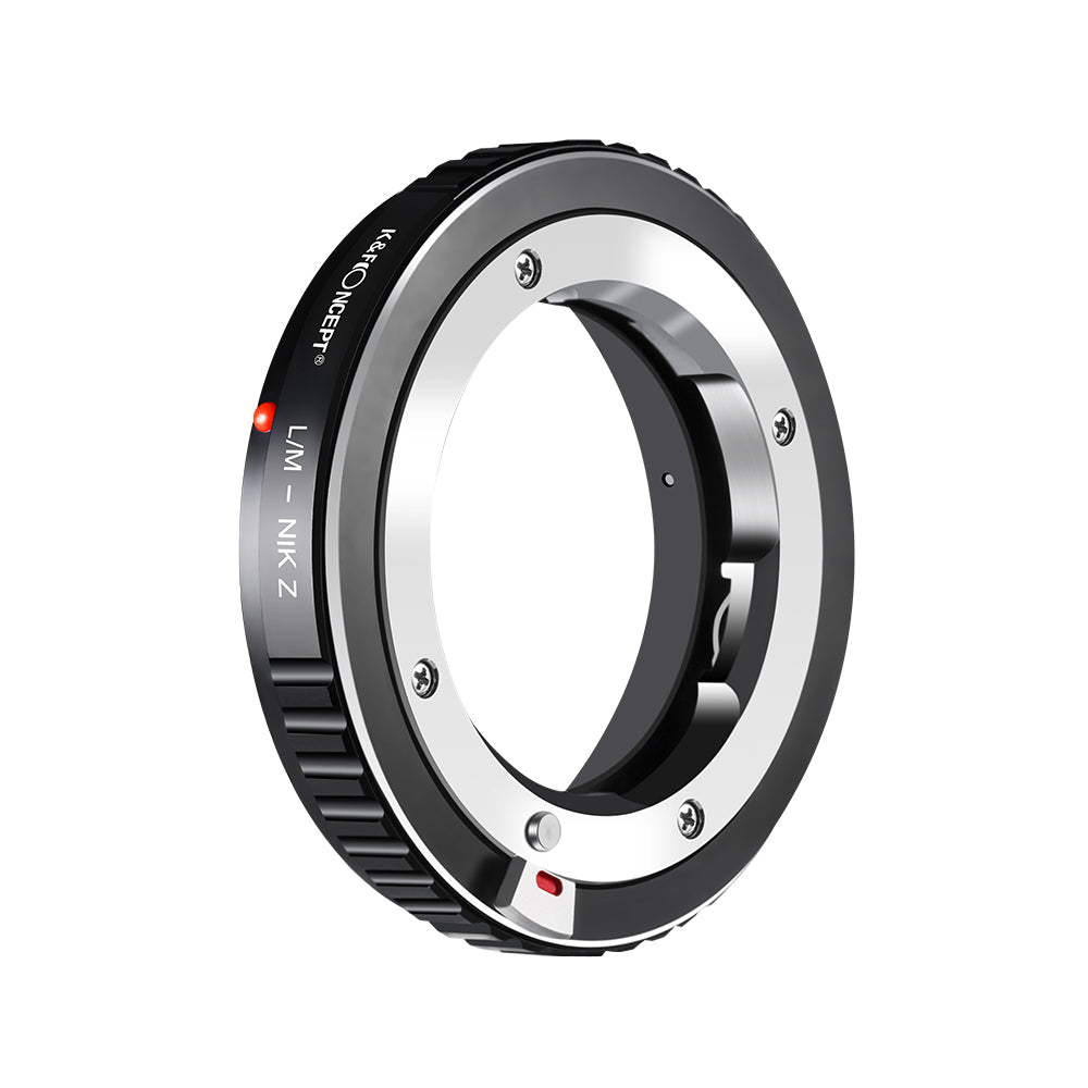 K&F Concept L/M to Nikon Z adapter, angled view of the Leica M side