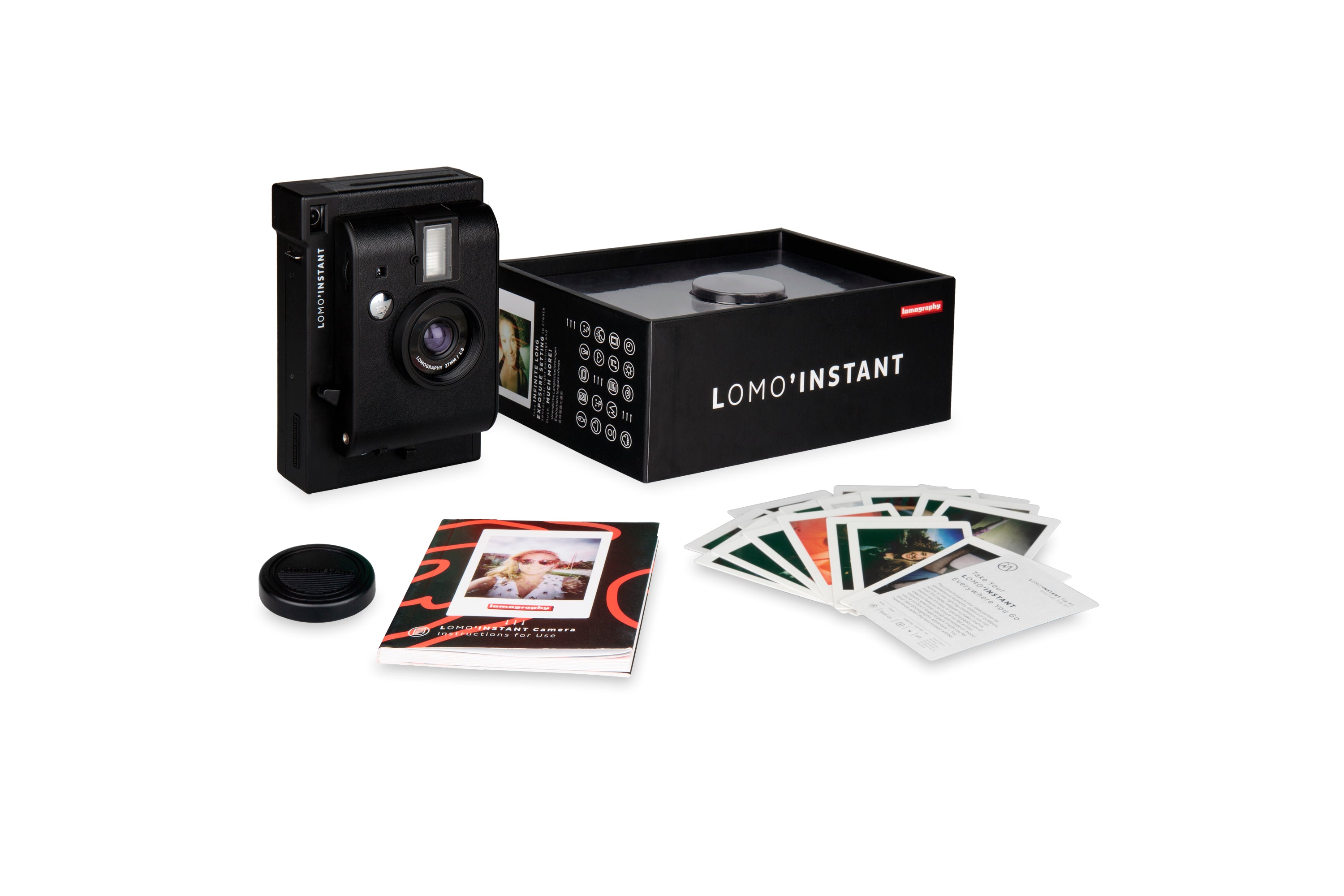 LOMOGRAPHY LOMO'Instant camera, Black (Instax film camera)