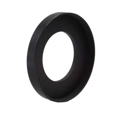 SIMMOD front cine ring, 80mm outer diameter, knurled black aluminium