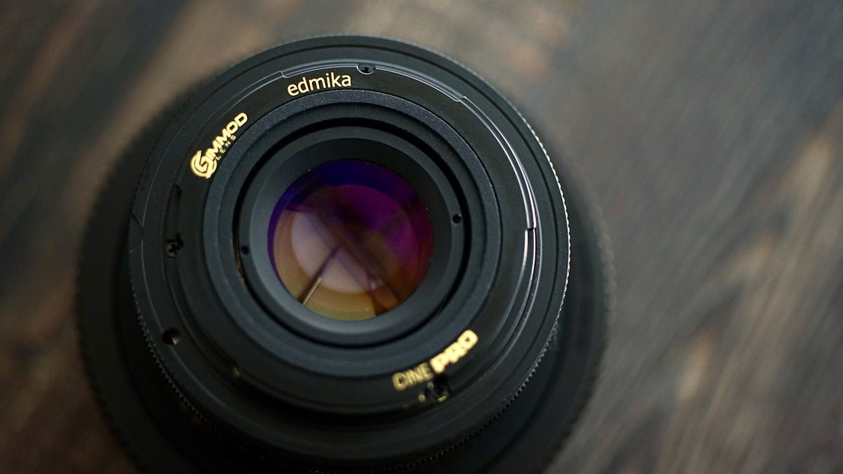 Canon FD lens converted to EF mount with the SIMMOD Cine Pro kit, rear view