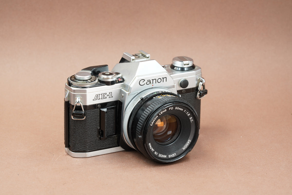 Canon AE-1 with Canon FD 50mm f/1.8 lens