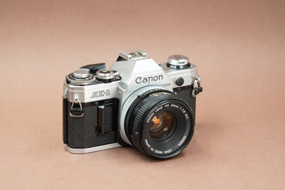 Canon AE-1 with Canon FD 50mm f/1.8 lens