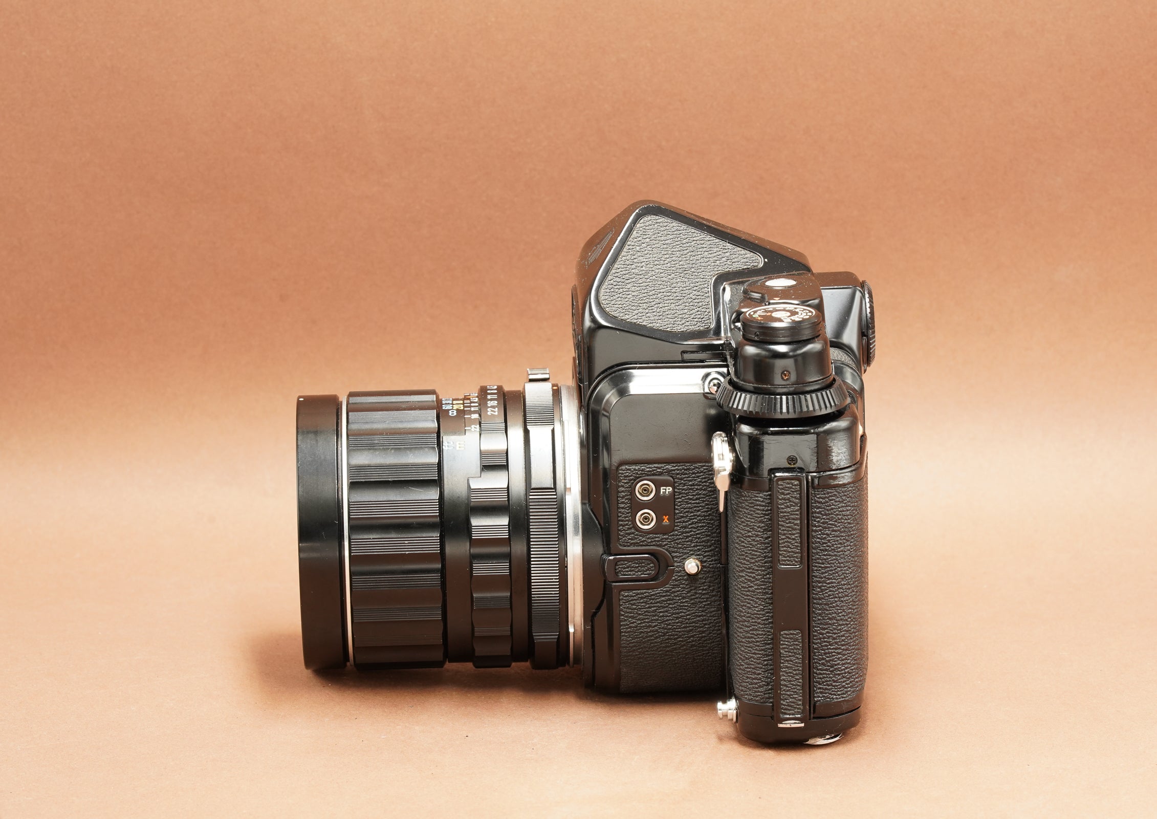 Pentax 6x7, 75mm f4.5 lens & metered viewfinder
