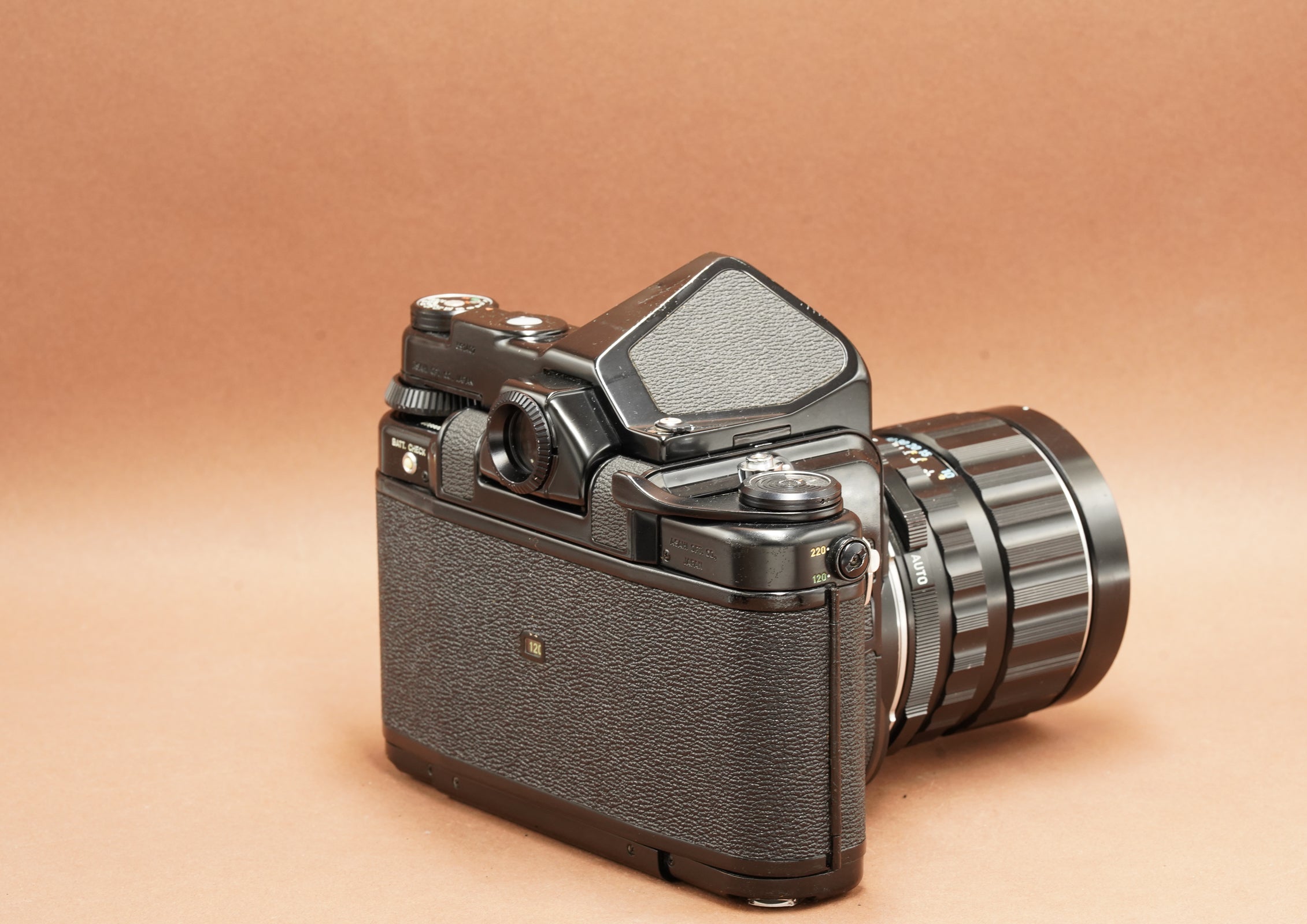 Pentax 6x7, 75mm f4.5 lens & metered viewfinder